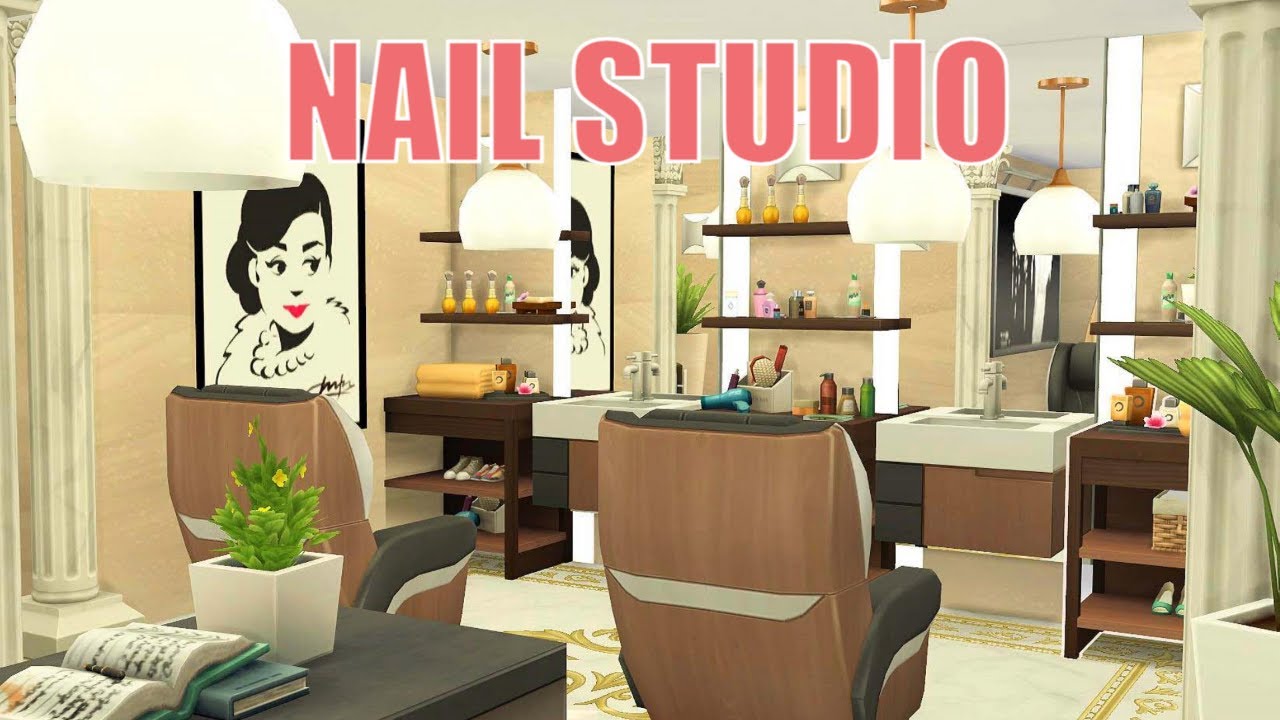 How i built a NAIL STUDIO in Sims 4 // Spa Day Refresh Speed Build