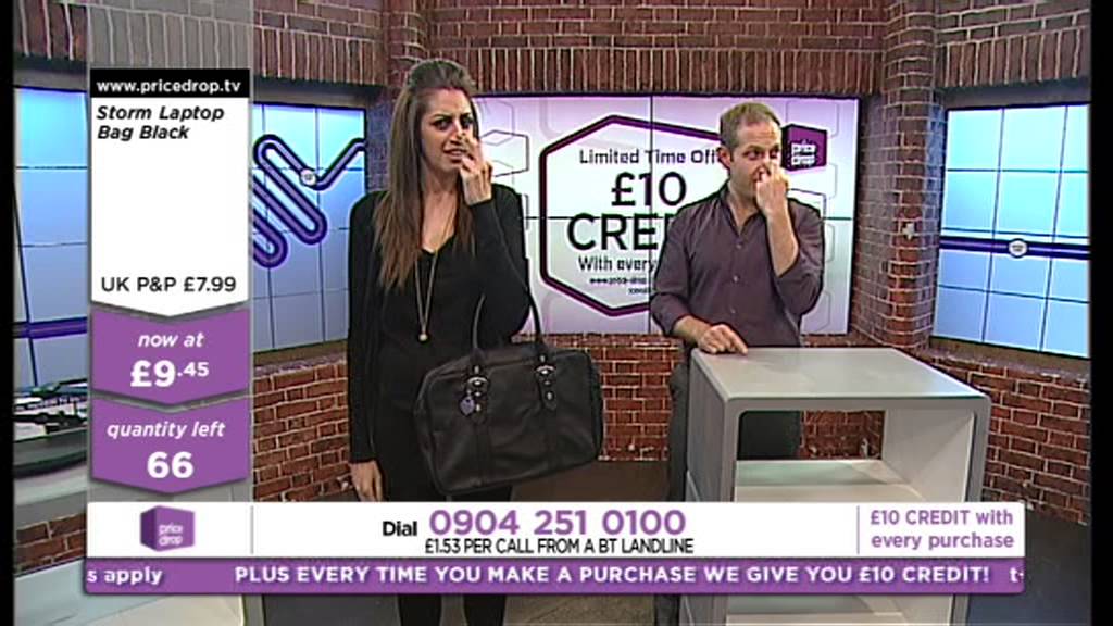 Adam Heppenstall and assistant sell Storm laptop bag