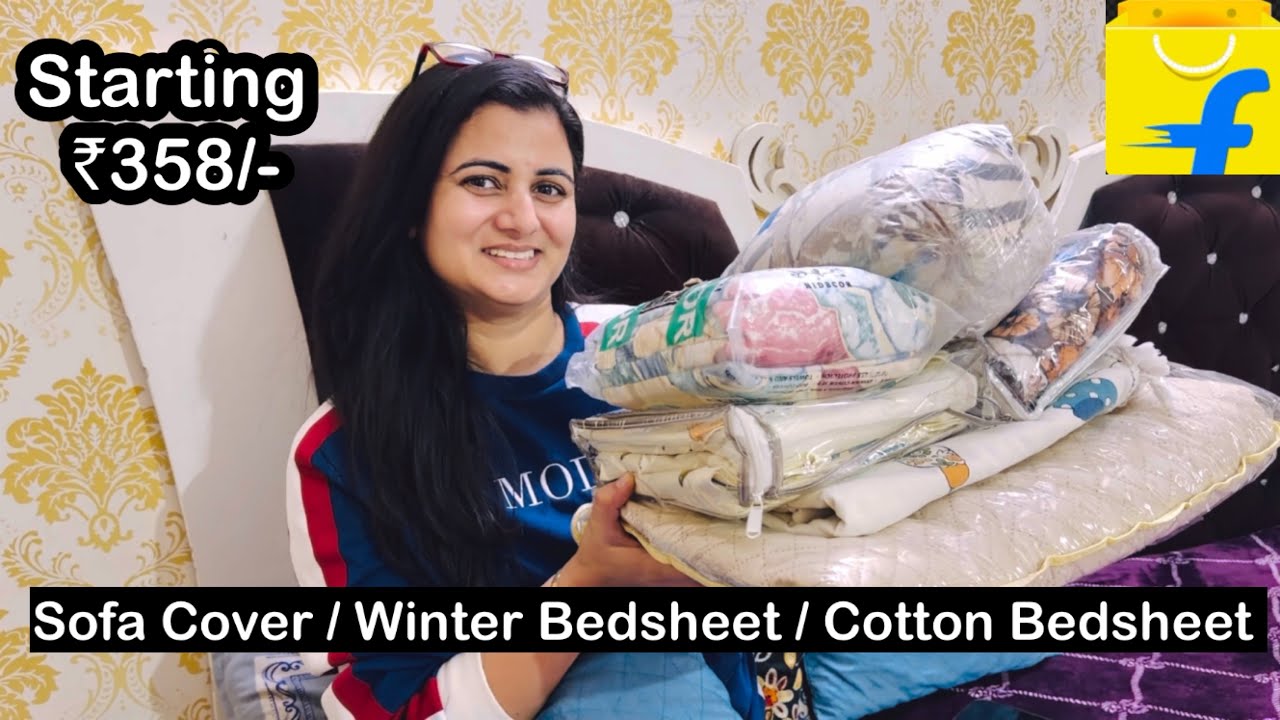 Flipkart Home Decor Haul, Best Gift Idea, Bedsheets, Woollen Bedsheet, Cushion Cover, Sofa Cover