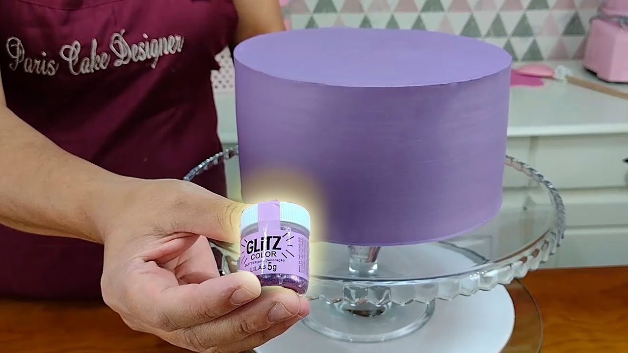 APRENDA A FAZER UM BOLO COM MUITO BRILHO / MUITO FÁCIL 😱@PARISCAKEDESIGNER