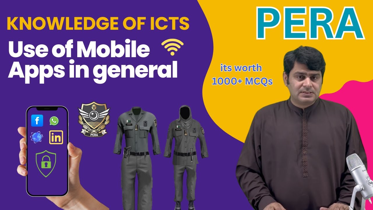 Use of Mobile Apps in general - Knowledge of ICTs (PERA MCQs Test Preparation) #pera