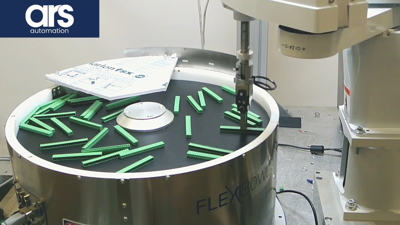 Parts Feeder for electric connectors flexible picking - Flexibowl® and Epson® feeding solution