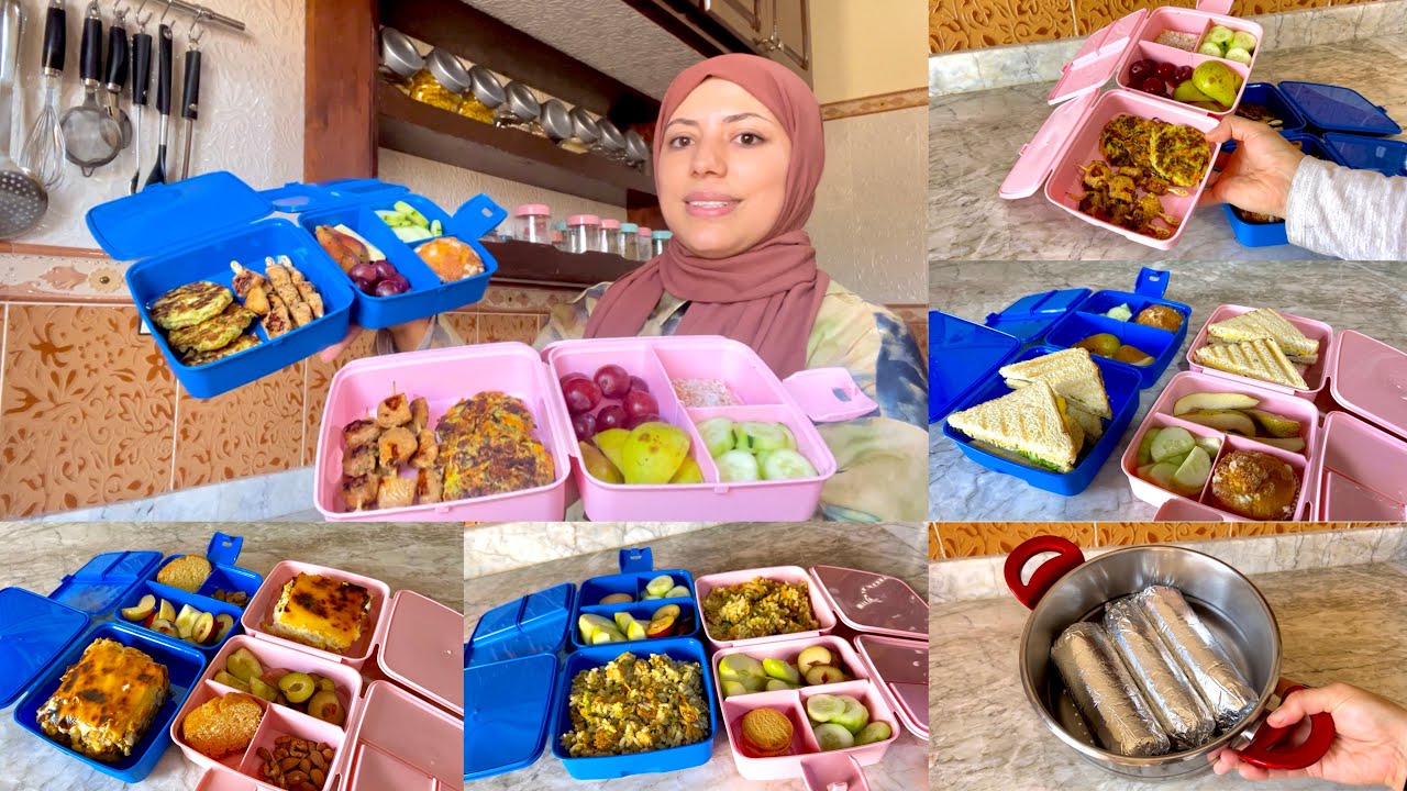 وجبات أسبوع كامل للمدرسة والعمل lunch box صحي ومتكامل للاطفال وحتى للكبار بوجبات متنوعة واقتصادية