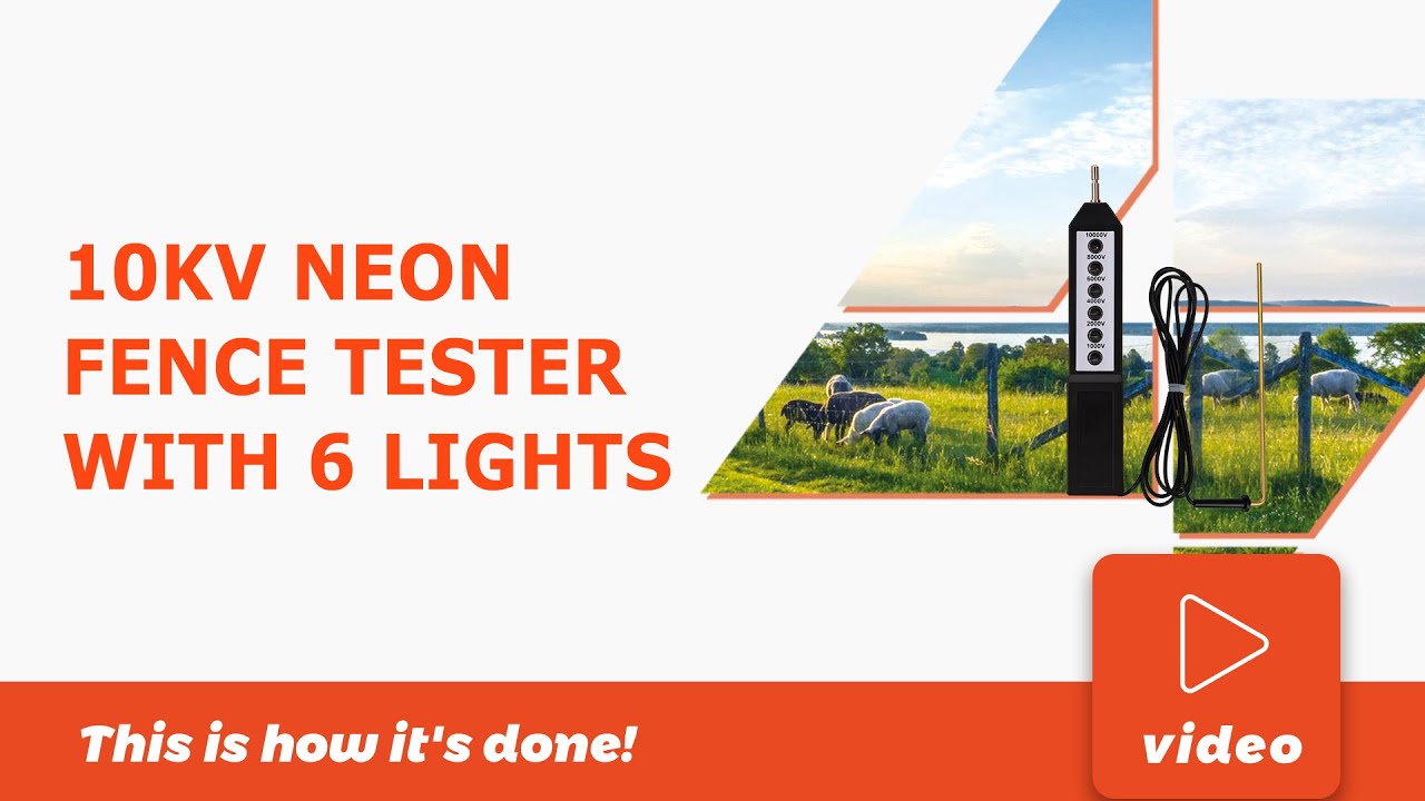 How to use 10kv NEON Fence Tester with 6 Lights 10kv to tester your Electric Fence