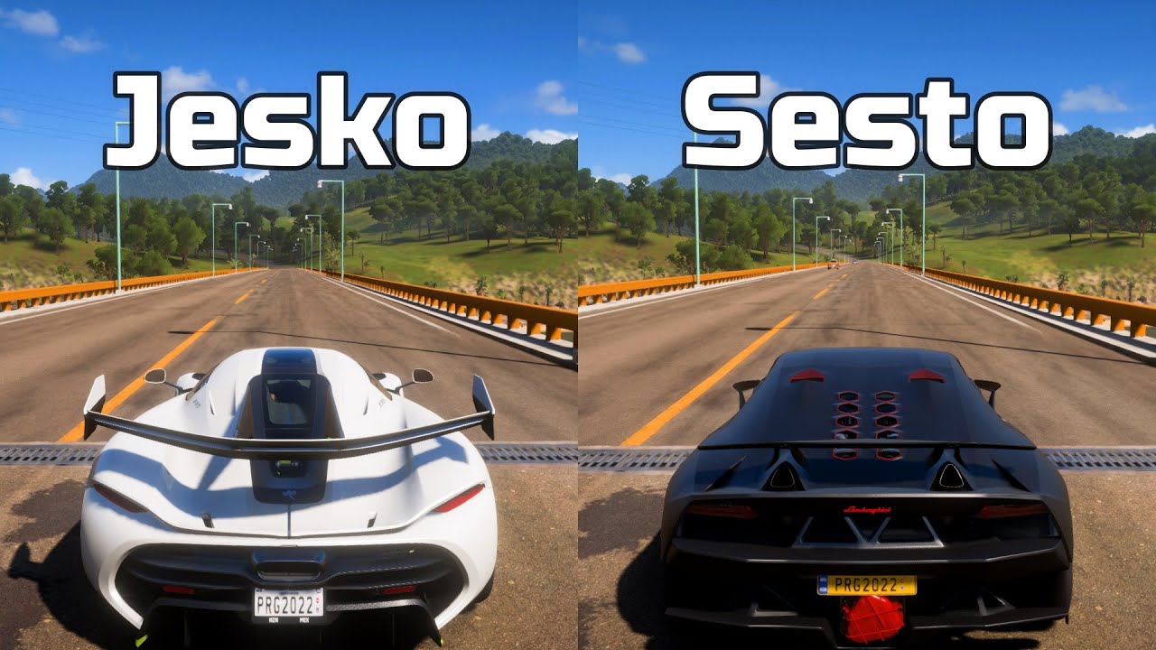 Forza Horizon 5: Koenigsegg Jesko vs Lamborghini Sesto Elemento - Drag Race