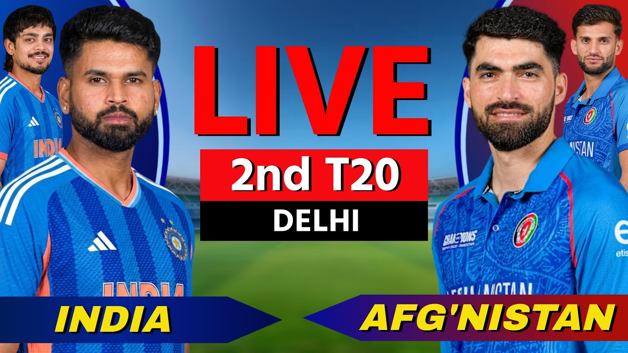 🔴 LIVE: India vs Afghanistan, 2nd T20I 2026, Live Cricket Match Scores, Commentary, IND vs AFG