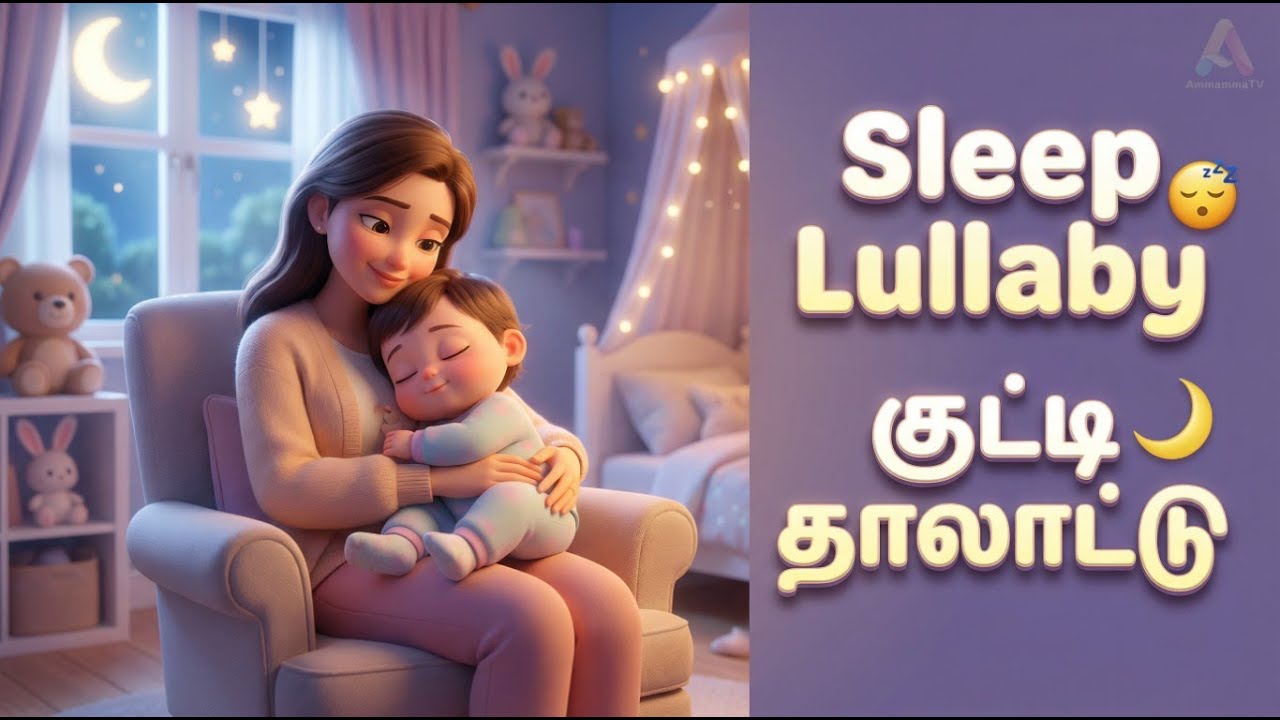 Sleep Now Little Kutti 😴 | குட்டி தூங்கும் தாலாட்டு 🌙 | Cute Toddler Bedtime Lullaby | @ammammatamil