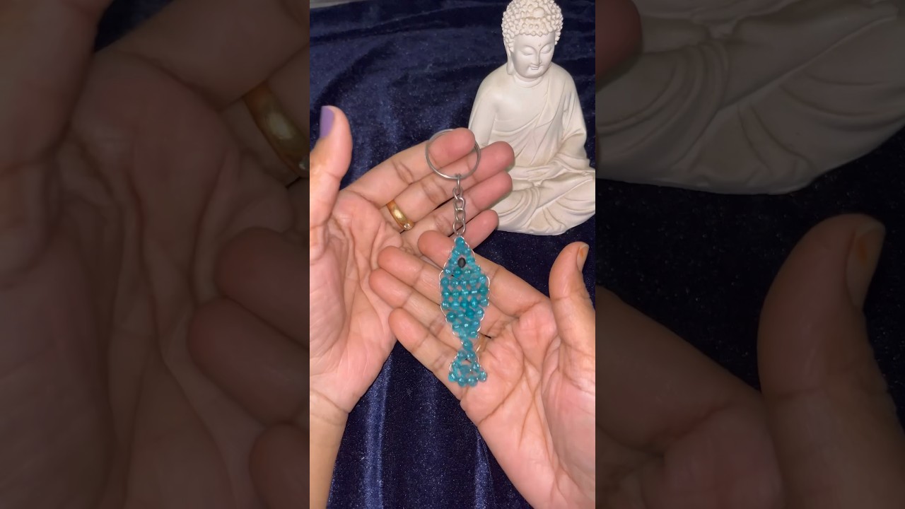 Diy beaded fish 🐟 keychain #diy #viral #craft #shorts #arijitsingh #jubinnautiyal #song
