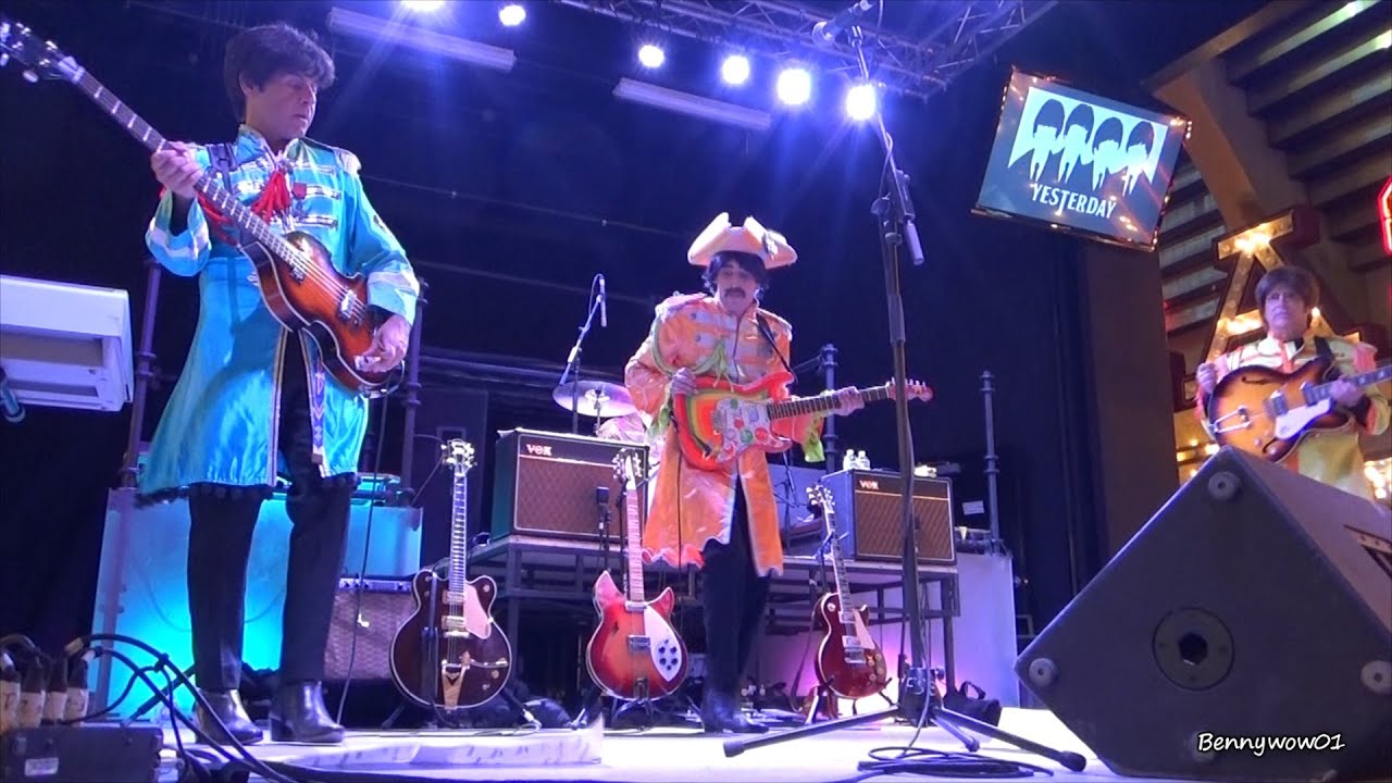 “Strawberry Fields Forever”By The Beatles Tribute Band At Fremont Street Experience Las Vegas