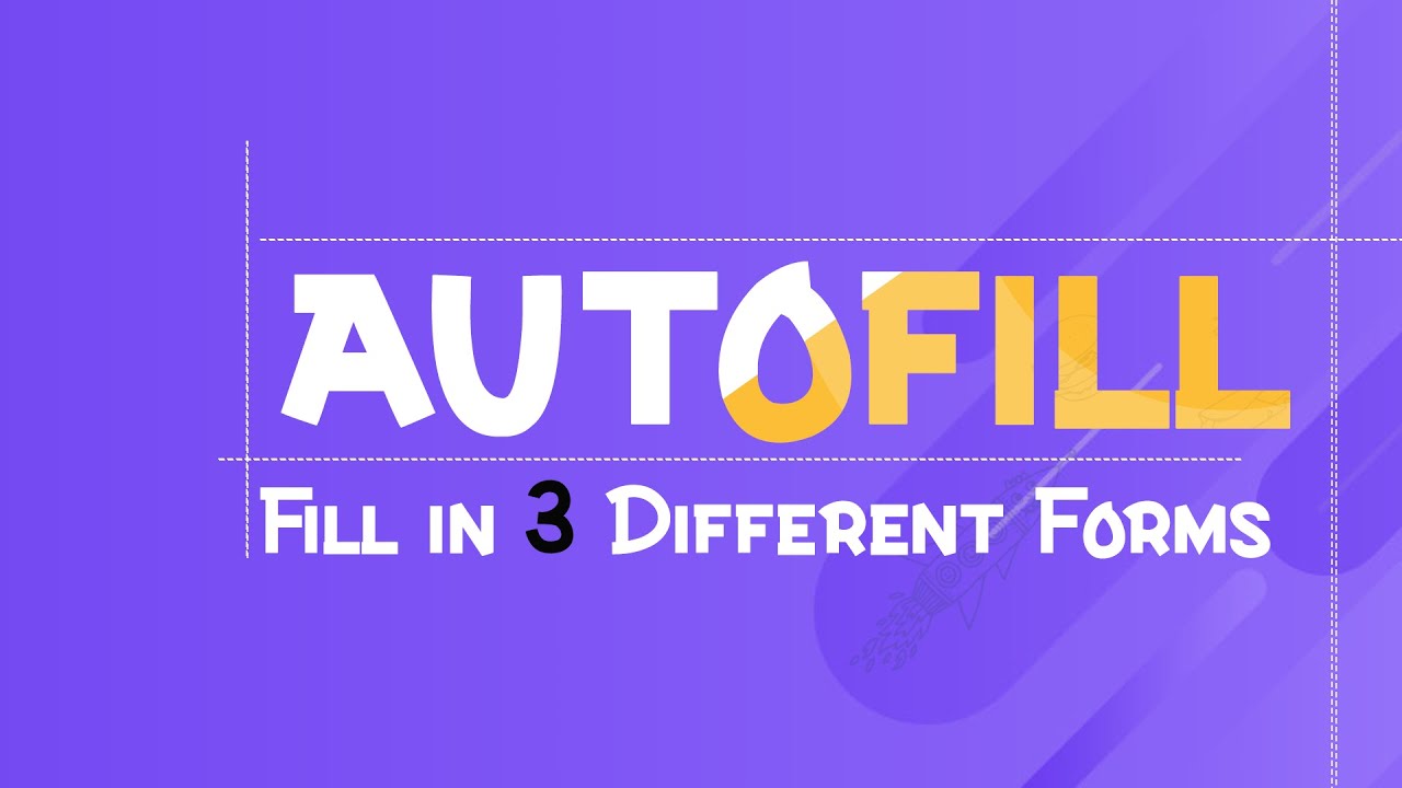 AutoFill in 3 different Forms (Fill TextBox, CheckBox, Select & Click Button)