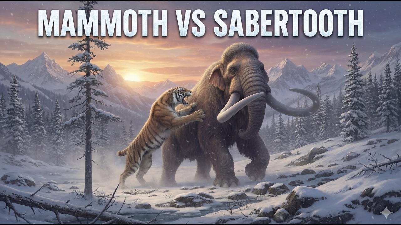 Prehistoric Giants: Mammoth vs. Sabertooth Tiger &ndash; An Impossible Battle Simulation!