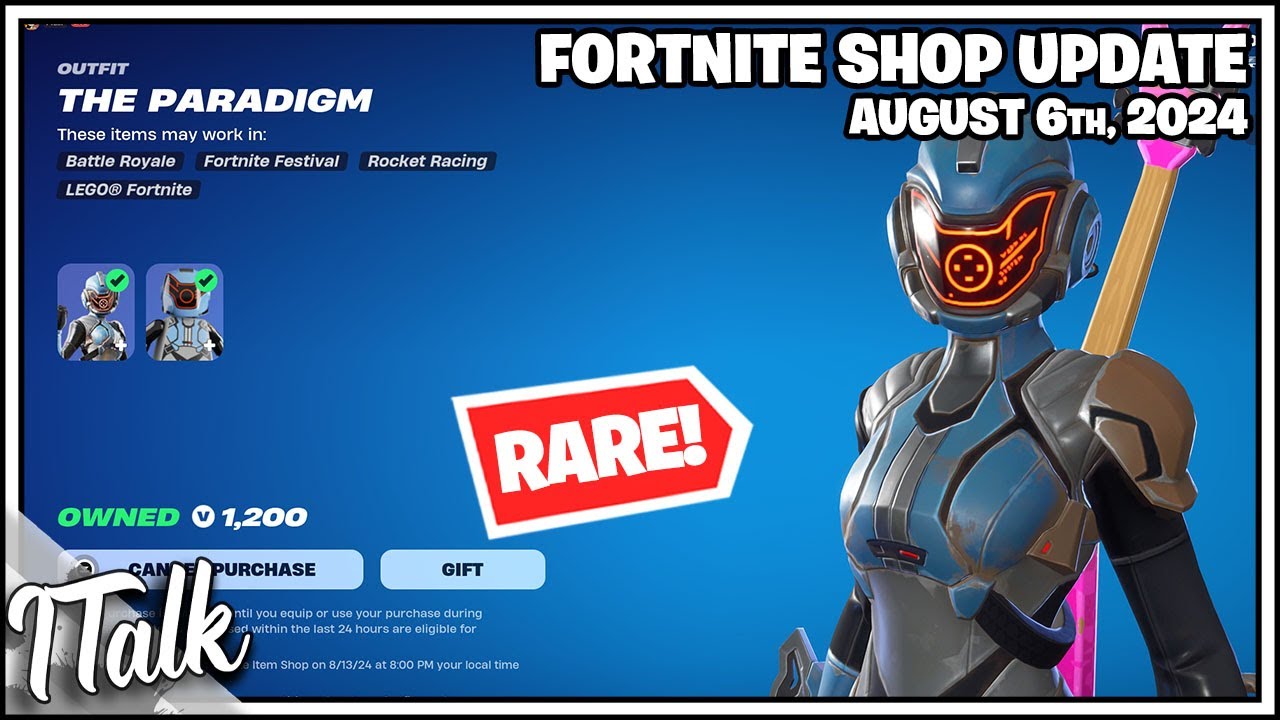 *СУПЕР РЕДКОСТЬ* ПАРАДИГМА ВЕРНУЛАСЬ?!?!? Магазин предметов Fortnite [6 августа 2024 г.] (Fortnit...