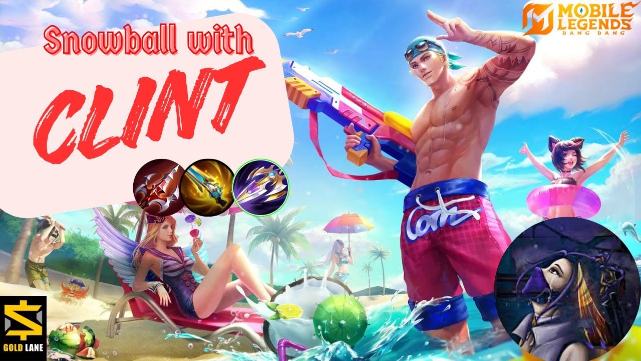 Easy snowball with Clint in gold lane l. MLBB