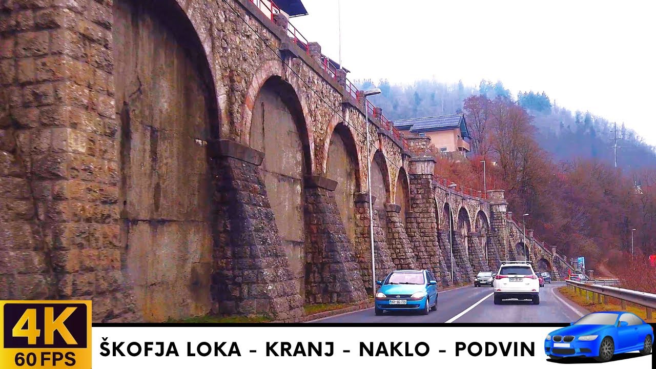 Driving in Slovenia 11: From Škofja Loka to Podvin - 4K Scenic Drive