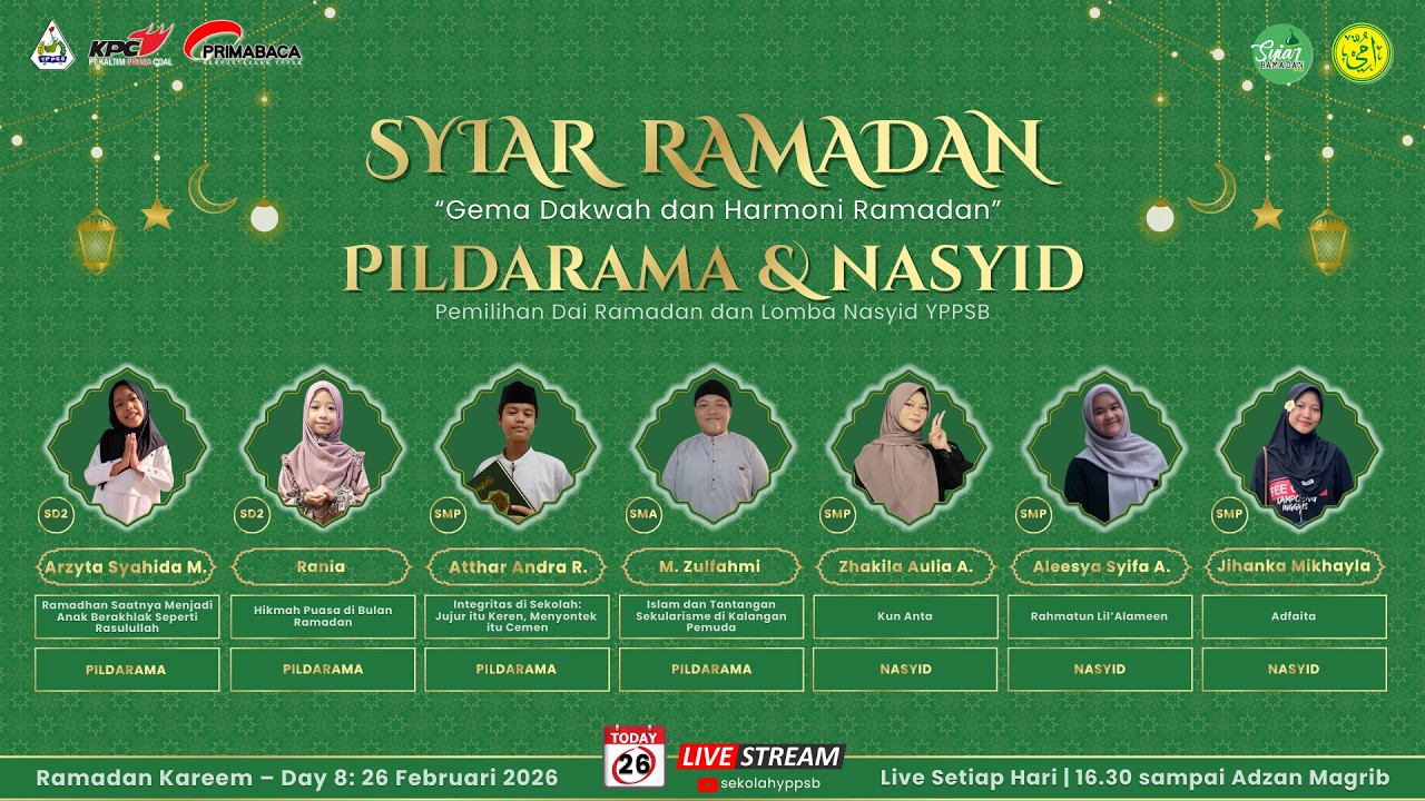 SYIAR RAMADAN — PILDARAMA & NASYID | Kamis, 26 Februari 2026