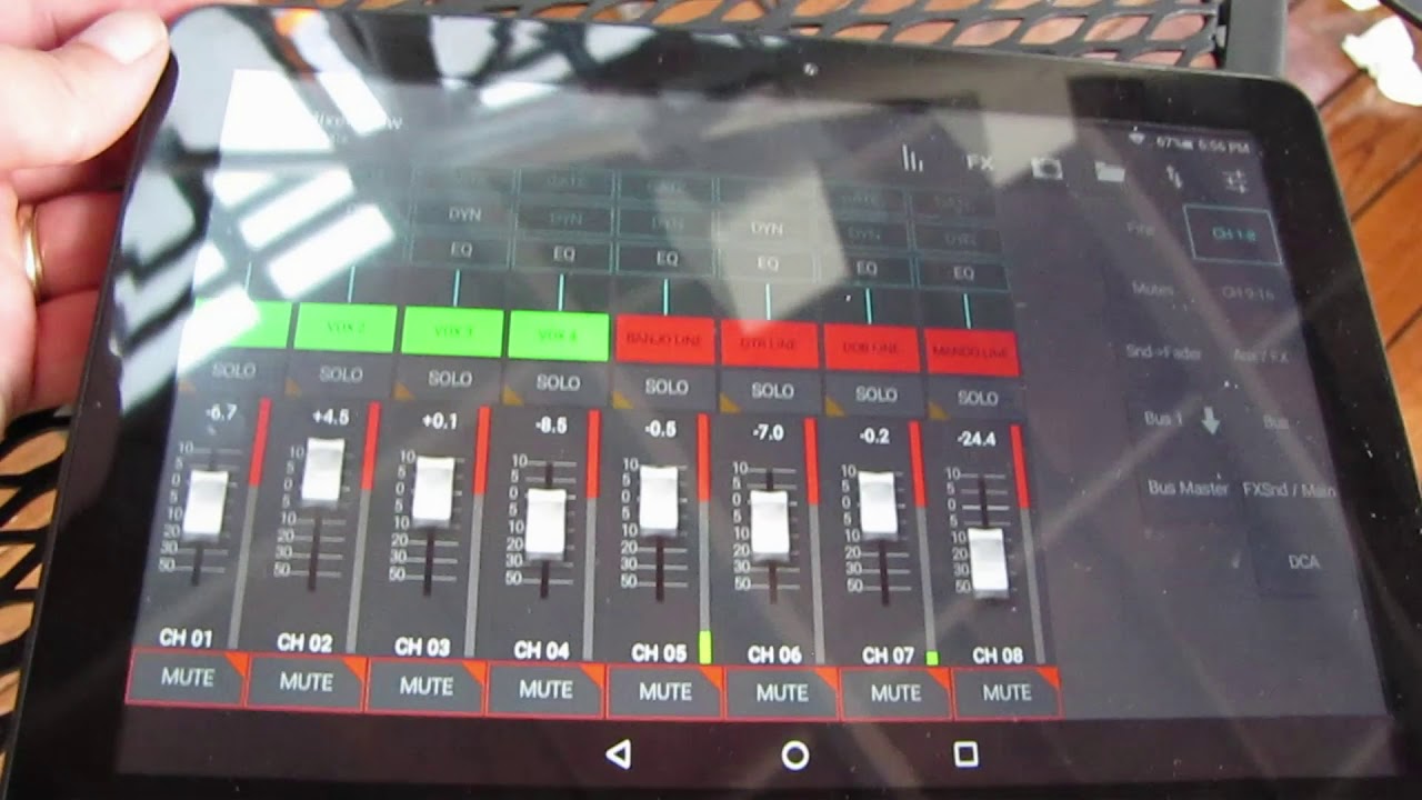 Mixing for the bluegrass band GrassStreet on their XR-18 in Cary, NC  - Video 9