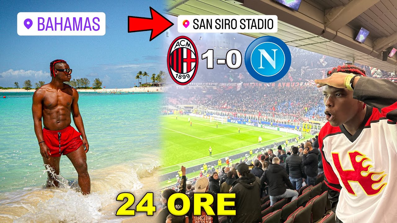 DALLE BAHAMAS A SAN SIRO IN 24 ore 💼 😱 (Champions league)