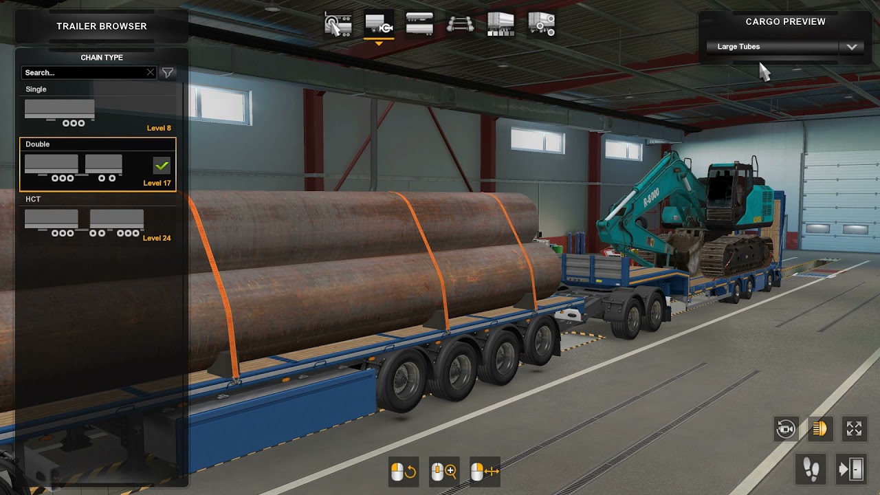 flatbed + lowbed trailer