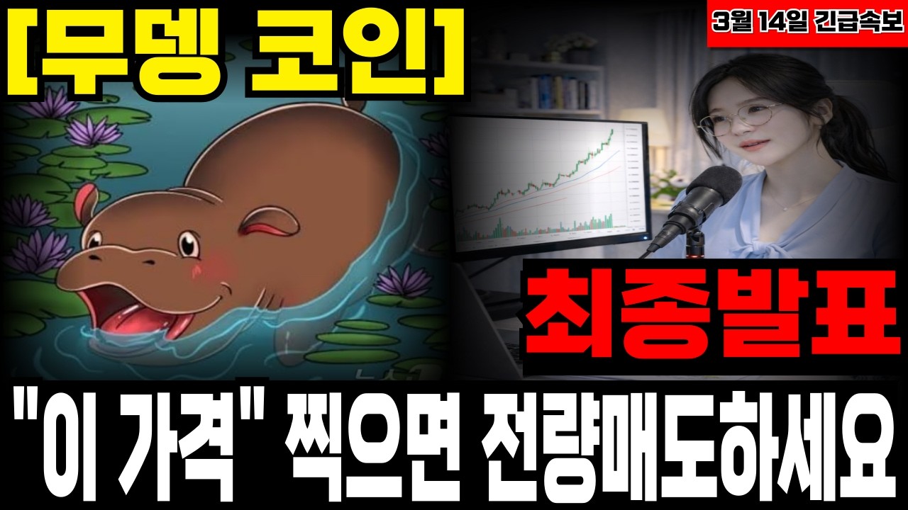 [무뎅코인] 재단 최종발표! 오늘 