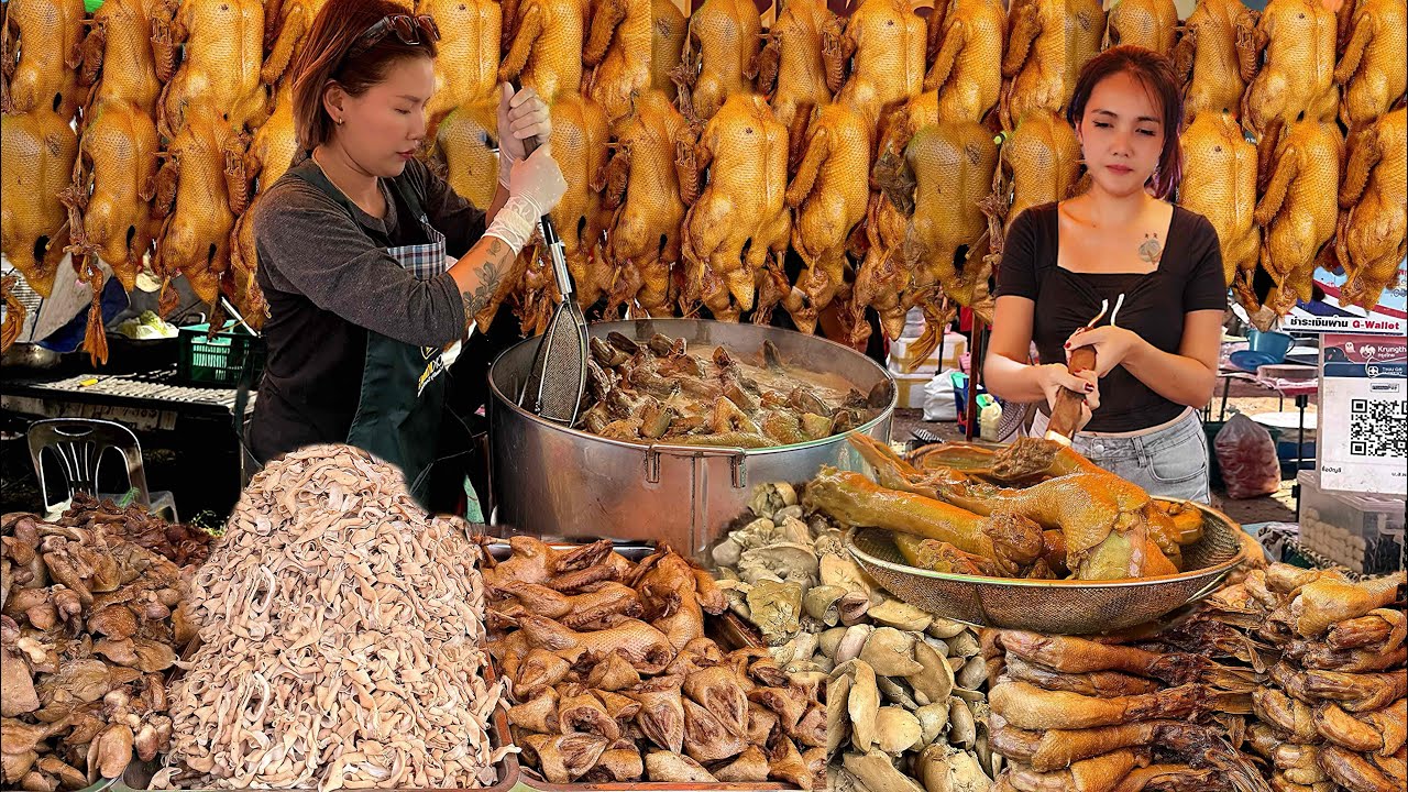 Sold Out Fast! Thai Five-Spice Braised Duck Cooked By Asian Lady Chef | Street Food