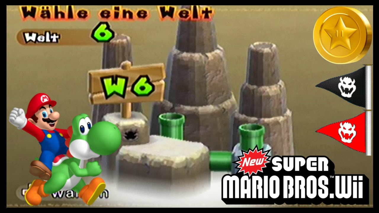 New Super Mario Bros. Wii /6 Welt 6 +Sternenmünzen +Geheimwege