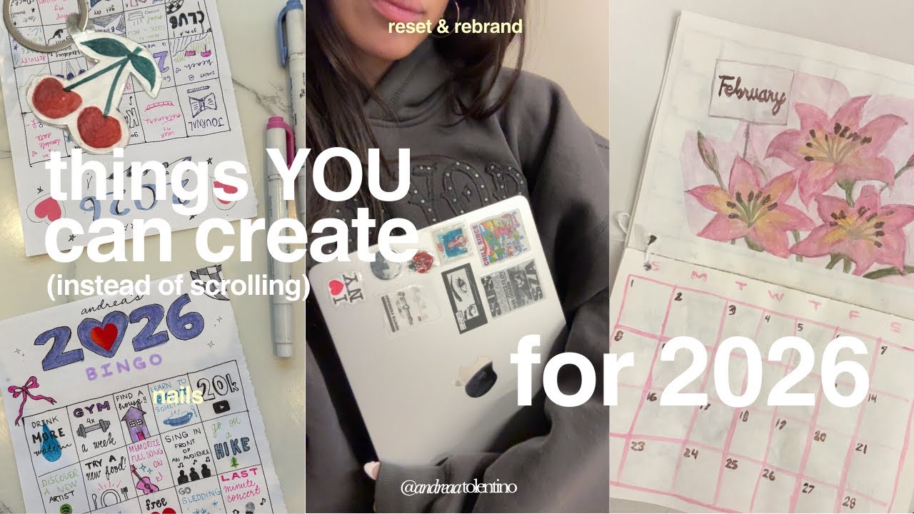 things YOU can create (instead of scrolling) for 2026 | diy calendar, goal punchcards & more!