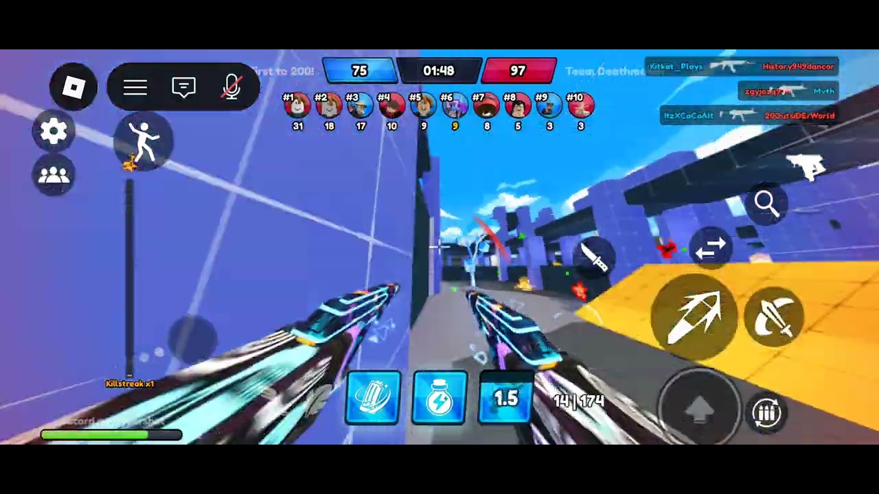 A new gameplay of me in hypershot roblox