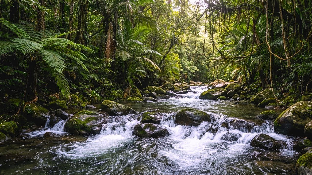 Deep Sleep Sanctuary 🌙 Forest River Sounds for All Night Rest