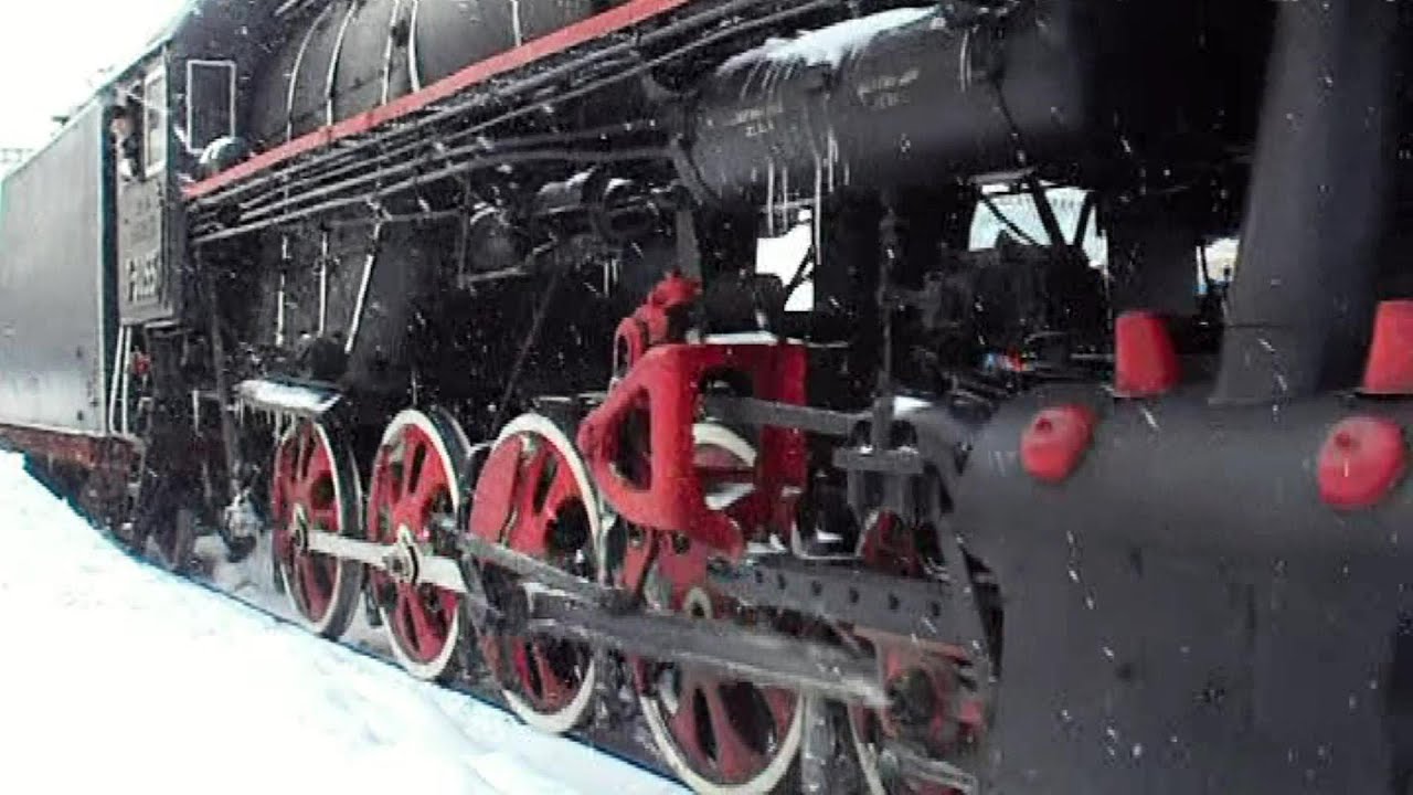 Ретро-кадры! 2012 год! Паровоз Л-3055 на станции Киев-пасс!