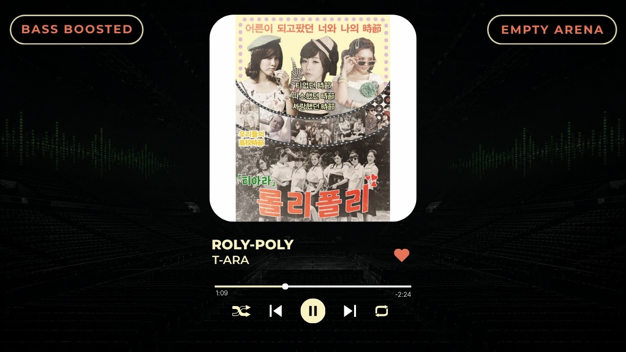 [BASS BOOSTED + EMPTY ARENA] T-ARA (티아라) - ROLY POLY (롤리폴리)  |kpoptifyy