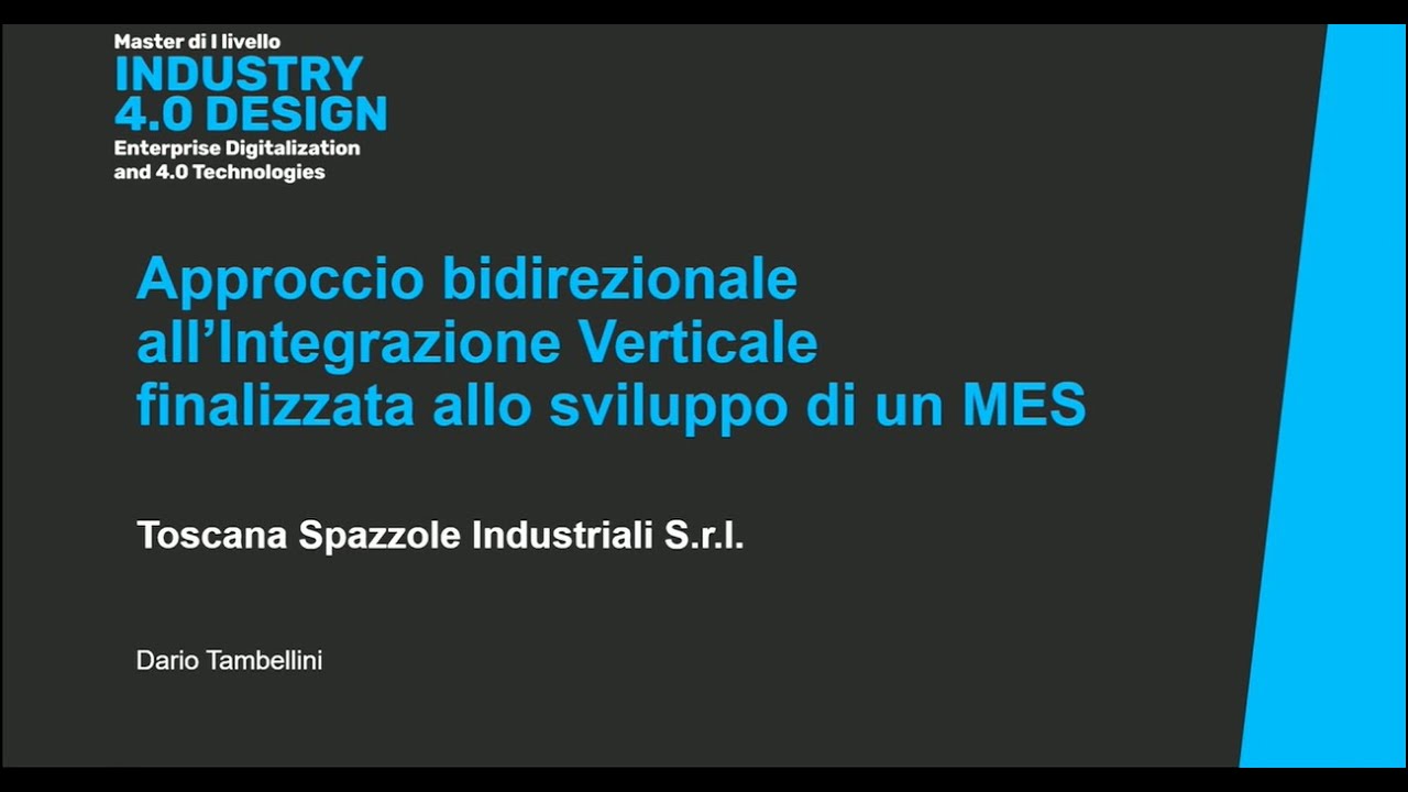 Approccio bidirezionale all'Integrazione verticale per lo sviluppo di un MES - Dario Tambellini