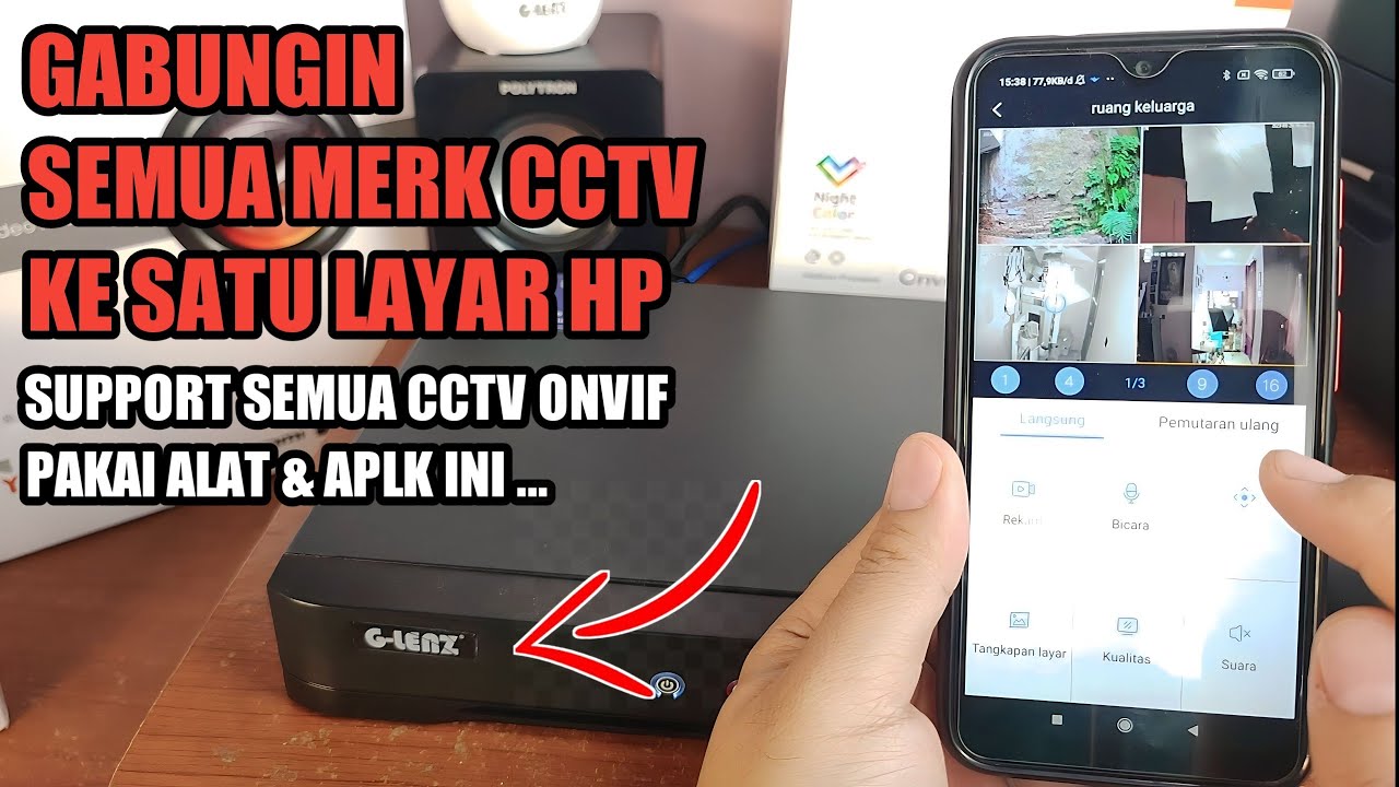 PAKAI CARA INI!! Cara Menggabungkan Semua CCTV Ke Satu Layar HP Pantau Jarak Jauh | NVR G-Lenz 5MP