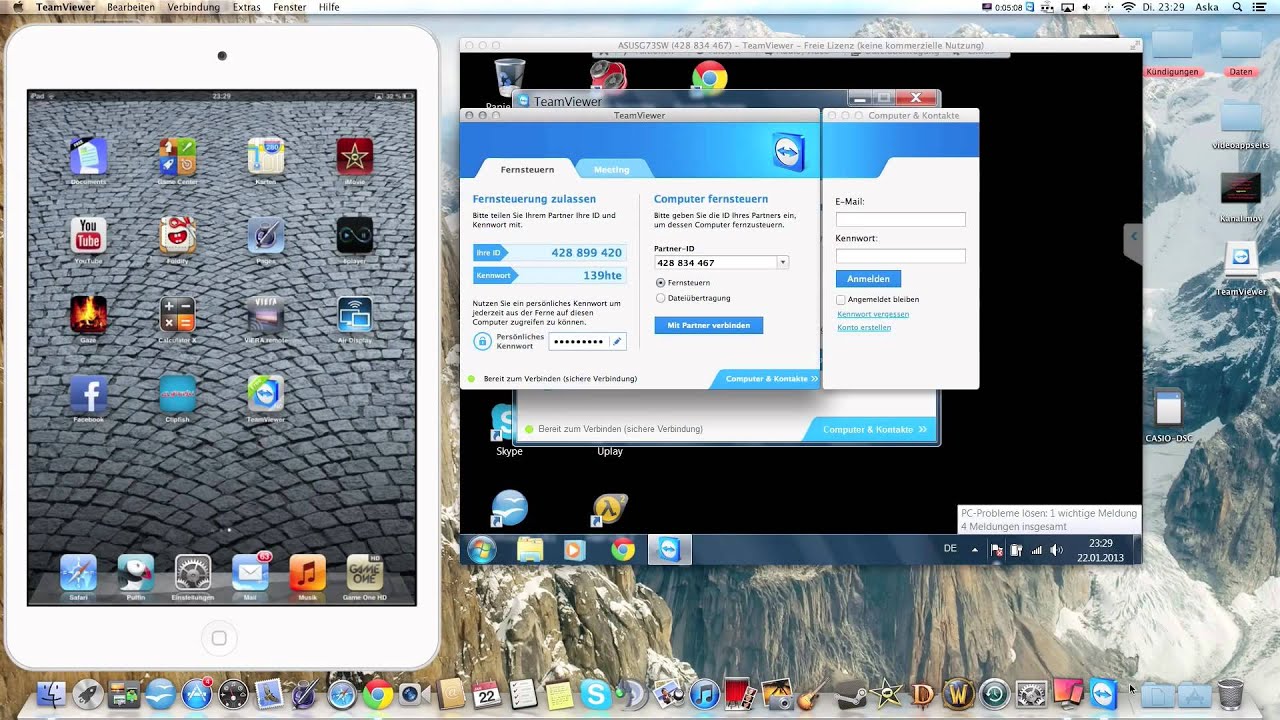 PC & Mac mit iPad & iPhone Fernsteuern TeamViewer iOS - TheAskarum