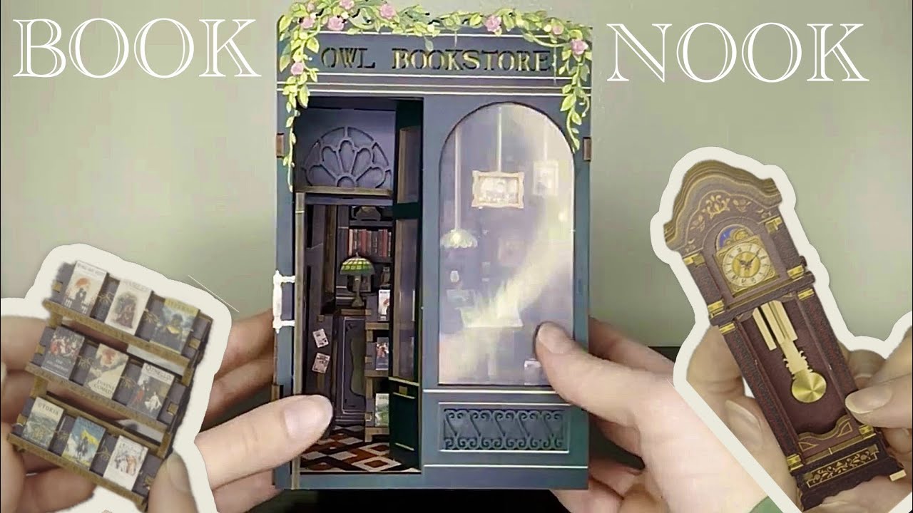 ASMR | assembling owl bookstore book nook | LoFi soft-spoken