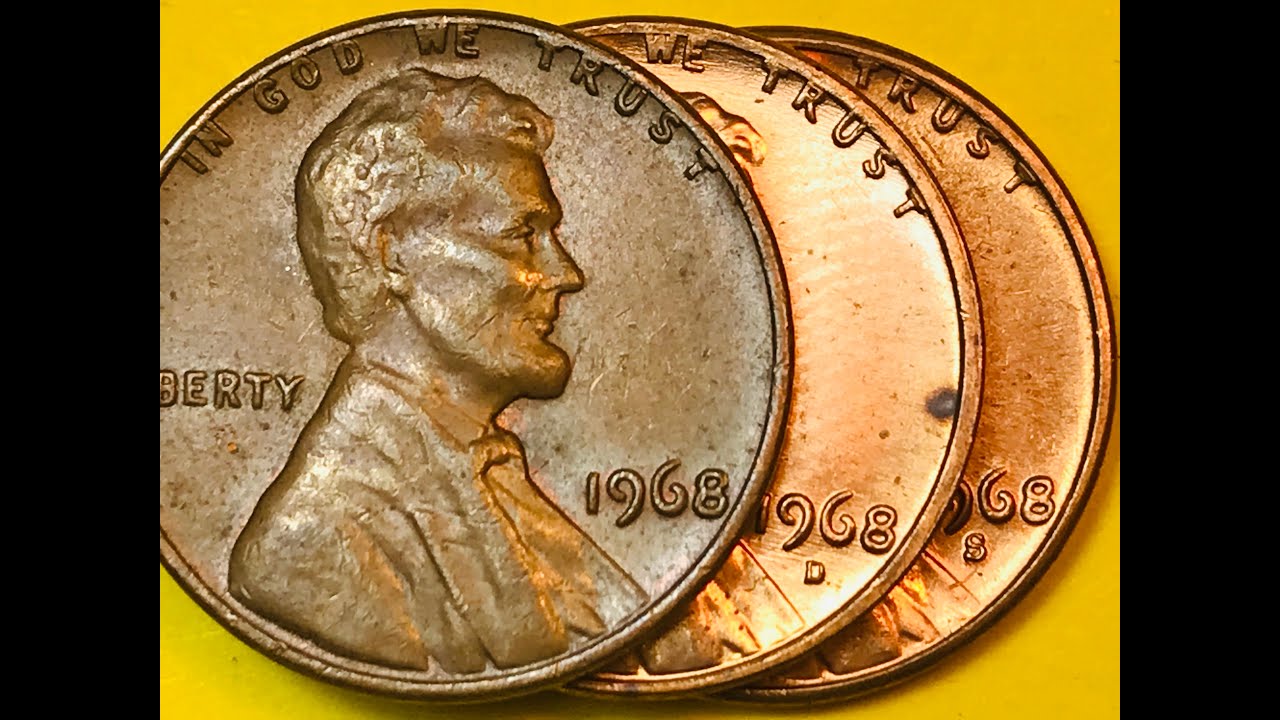 1968 United States Penny Worth Money $ - What Is An RPM Penny - US Lincoln One Cent Coins
