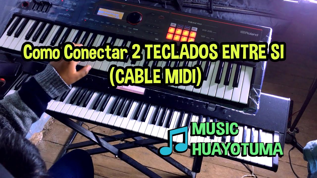 Como Conectar 2 TECLADOS ENTRE SI (CABLE MIDI)
