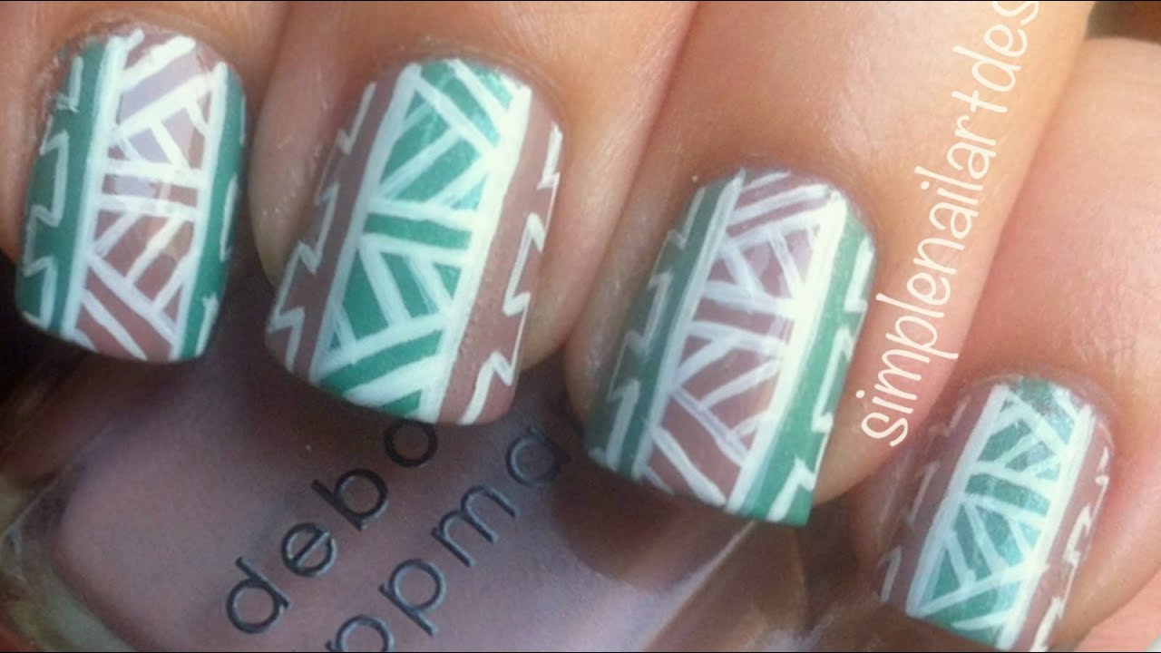Tribal Print Nail Art