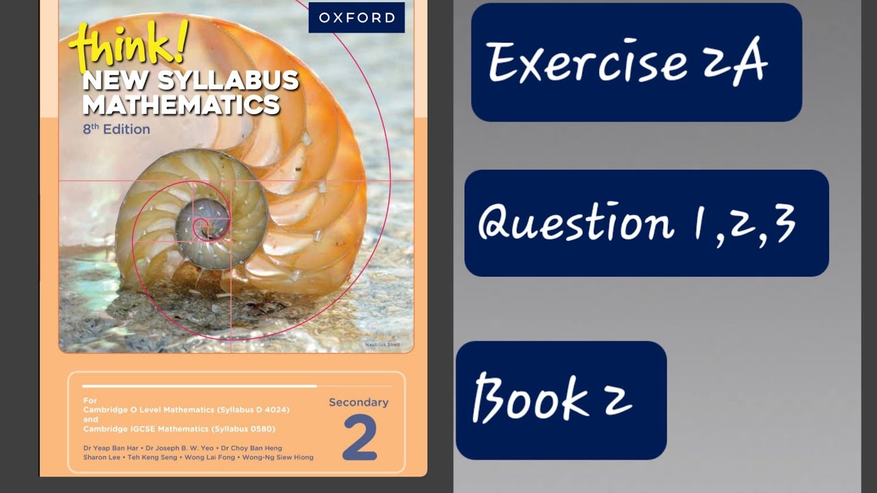 Exercise 2A (Simultaneous Equation) Question 1,2,3 Think New Syllabus Mathematics 8th Edition Book 2