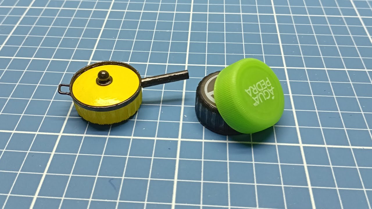 APRENDA a FAZER esta MINIATURA com TAMPINHAS de GARRAFA PET !