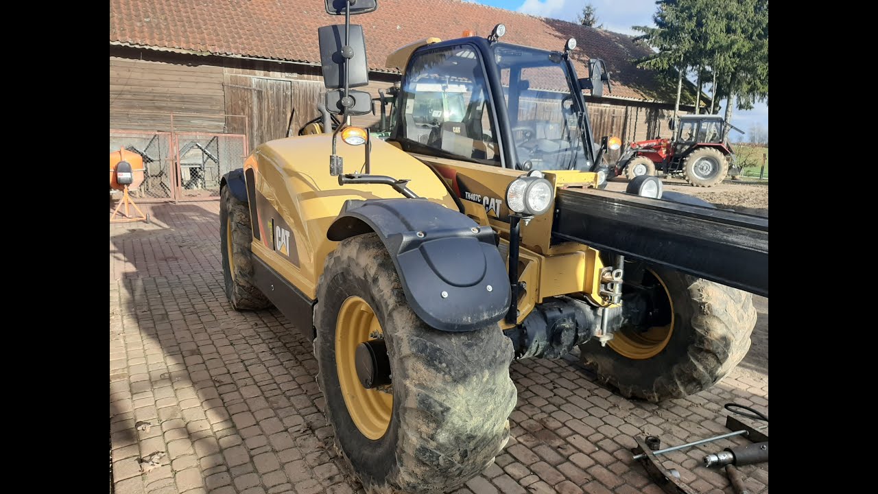 Lejący się olej ☆ Naprawa siłownika ładowarka teleskopowa Cat th407c ☆ Zapieczony sworzeń 🔧🔨