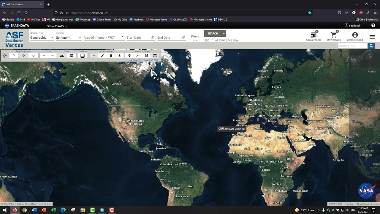 طريقة تحميل DEM 12.5 m resolution مجاناً