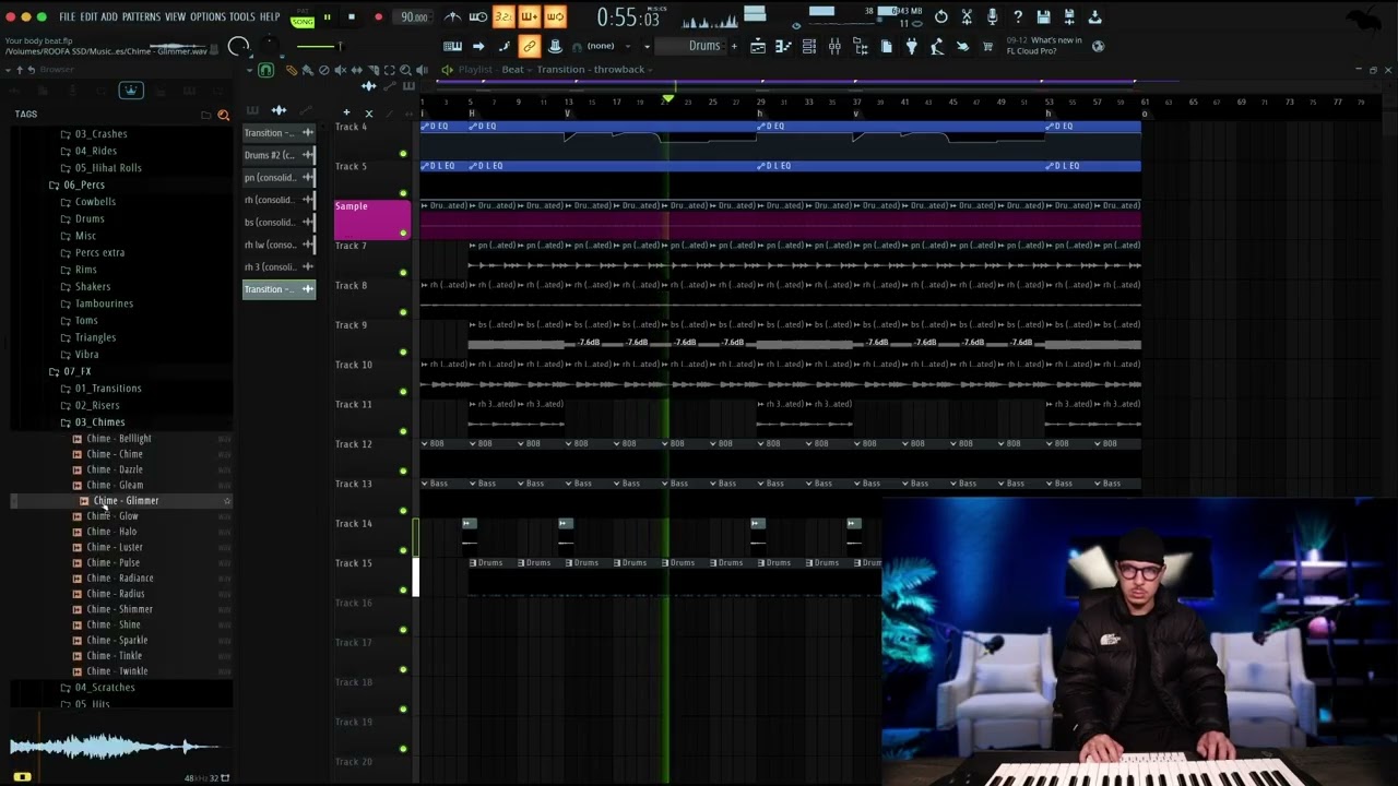 Roofa Multi Platinum Producer Making RnB Beat live for ( Chris Brown)  ☔️  I 01.16