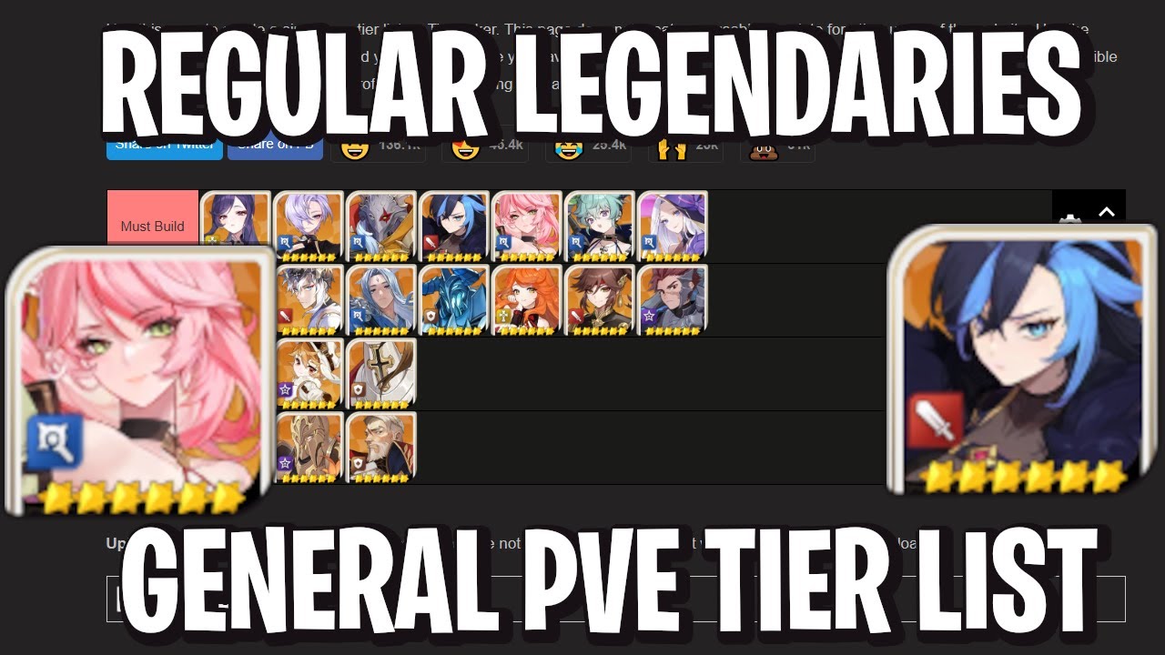 Legendary Units (Regular) PvE Tier List [Seven Knights: Rebirth]