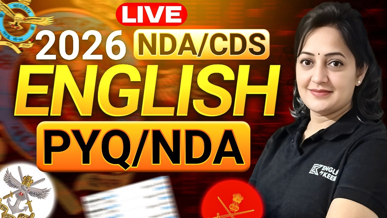 NDA English PYQ 2024 Paper (I) Live | Previous Year Questions Practice with Detailed Solutions
