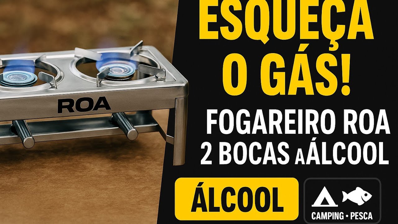 fogareiro 2 boca a álcool, fogareiro de camping, fogareiro para pesca , fogareiro com abafador.