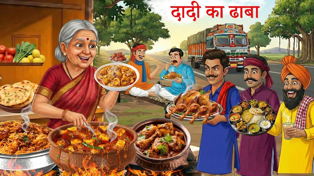 दादी का ढाबा | DADI KA DHABA | HINDI KAHANI | MORAL STORIES | HINDI STORIES | CARTOON STORY