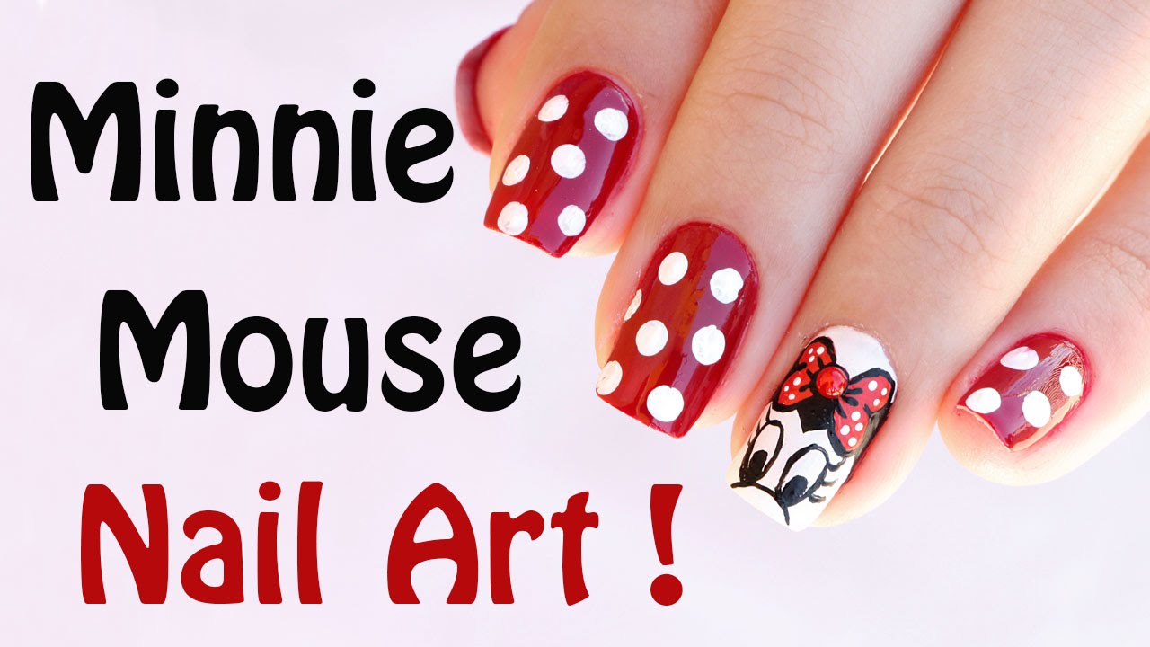 Nail Art Minnie Mouse! Unhas da Mi #25