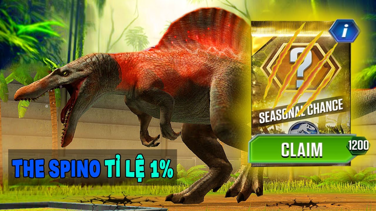 JURASSIC WORLD MOBILE  MỞ 3000 TÚI MÙ ĐỂ SĂN THE SPINO KHỦNG LONG BẠCH TẠNG ĐẸP NHẤT??