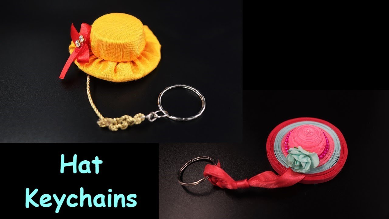 DIY Hat Keychain / Quilled Keychains Gift for Teachers Day Idea / How to Make Keychain Handmade Gift