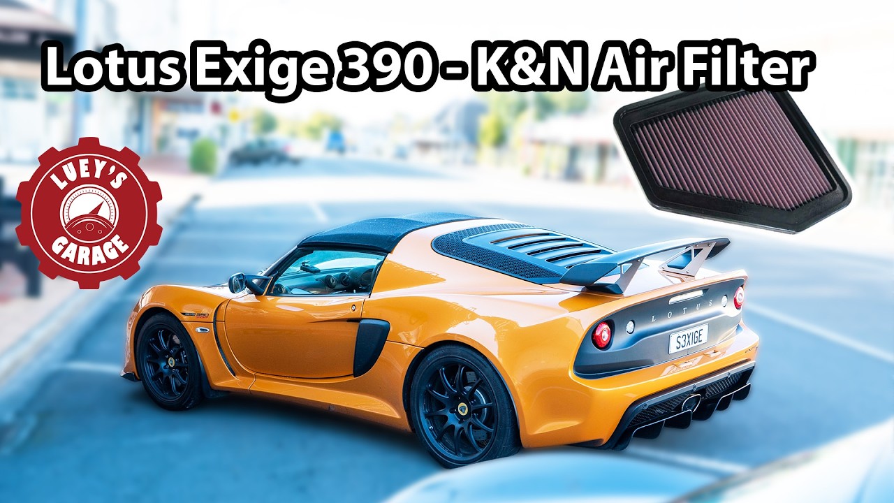 Lotus Exige 390 - K&N air filter install
